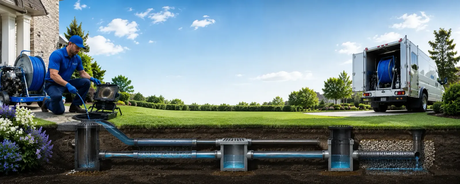 Outdoor drain cleaning information for Roxbury, CT